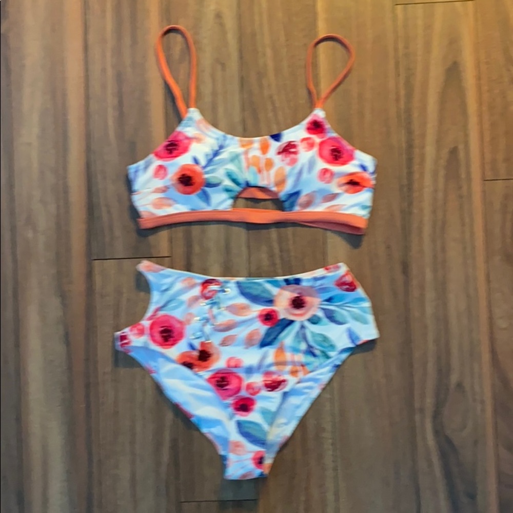 Cute Floral Swim Suit